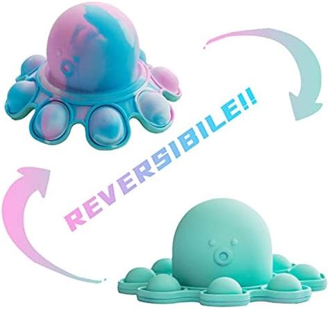 ZBRO Flip Reversible Octopus Fidget Toy Octopus Silica Gel Toy