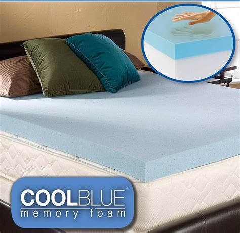Cool Blue Memory Foam Mattress Topper All Sizesdepths And Cover Optio