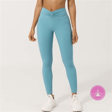 Yoga Pants Quick Dry Nude Feeling Wrinkle Shrink Waist Peach Lift Buttocks No T Line Exercise