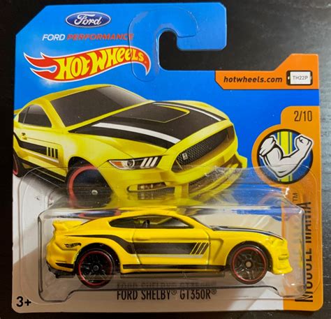 Hot Wheels Ford Shelby Gt R Yellow With Black Stripe Short Card Hard To Find Collector
