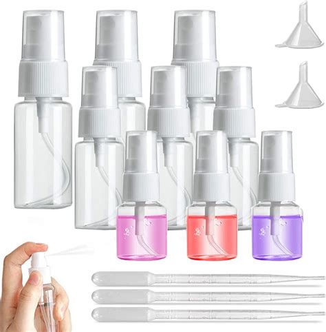 9 Stück Sprühflasche Klein 5ml 10ml 20ml Transparente Parfümzerstäuber