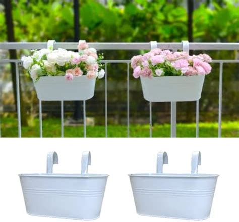 Amazon Akolafe Pack Rail Planter Inch Balcony Planters