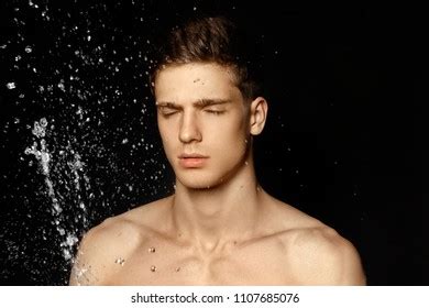 Wet Guy Portrait Water Splash Drops Stock Photo 1107685076 Shutterstock