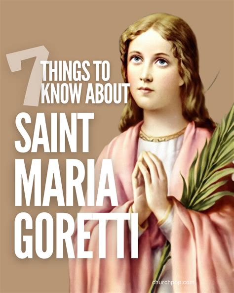 7 Things to Know About the Beautiful Saint Maria Goretti, Model of ...