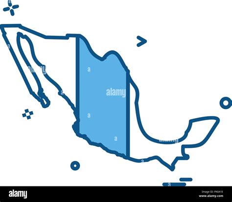 Mexico Map Icon Design Vector Stock Vector Image Art Alamy