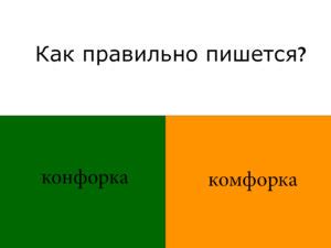 Как правильно писать “конфорка” или “комфорка”