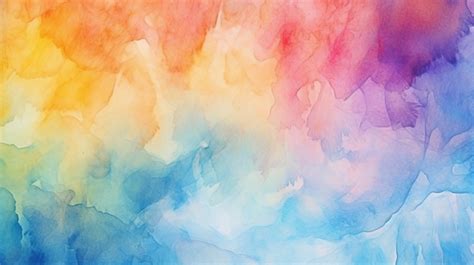 Design Of Vibrant Watercolor Background With Abstract Colorful Texture