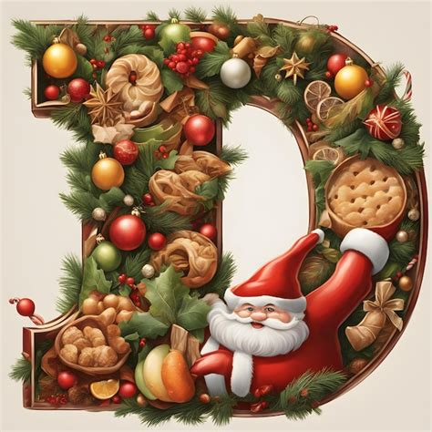 Christmas Alphabet Illustration Pictures