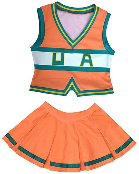 Miccostumes Womens Bnha Cheer Uniform Ua Cheerleader Cosplay Outfit
