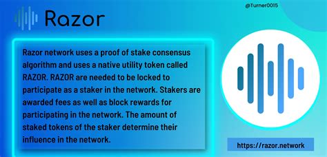 The native token of @razor_network which is $RAZOR which is needed to ...