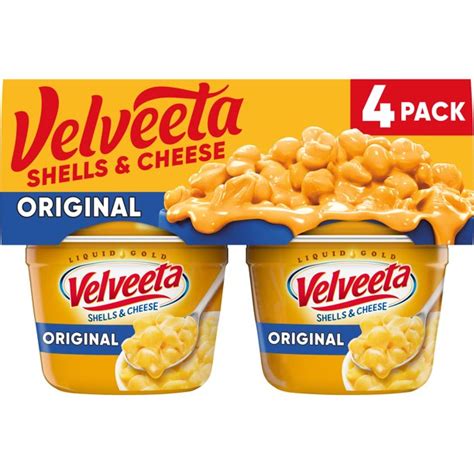 Velveeta Shells And Cheese Original Microwavable Shell Pasta And Cheese Sauce Dinner 4 Ct Pack 2