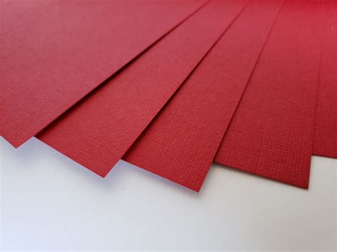 Red Cardstock 80 Textured Cardstock Pack Of 25 Sheets Scrapbooking