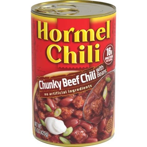 Hormel Chili Chunky Beef Chili With Beans 15 Ounce Pack Of 1 Kroger