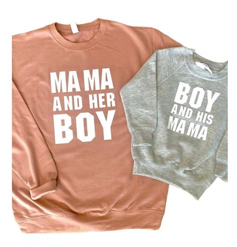 Mum And Son Matching Jumpers Mummys Boy Mamas Boy Etsy Uk