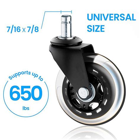 Heavy Duty 5Pcs Office Chair Soft Caster Wheels Un... – Vicedeal