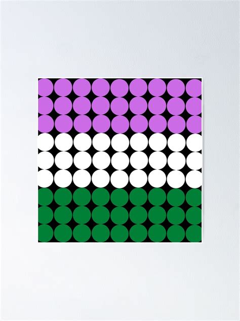 Pride Flag Dots Genderqueer Poster By Thesassypanda Redbubble