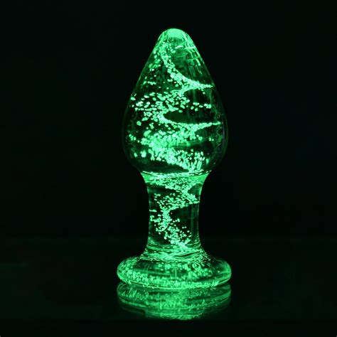 Amazon Glow In The Dark Dildo Crystal Glass Dildo Large Anal Plug Sex Toys For Women Men
