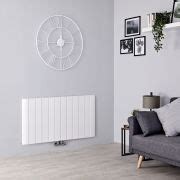 Milano Skye Aluminium White Horizontal Designer Radiator Mm X Mm