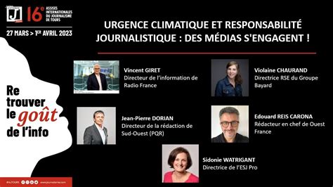 Assises Urgence Climatique Et Responsabilit Journalistique