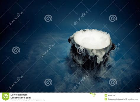 Cauldron: Spooky Halloween Cauldron with Smoke Stock Photo - Image of ...