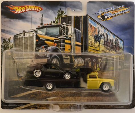 77 Pontiac Firebird Black Retro RIG Gold Cabine Custom Made Hot Wheels With Real Rider Rubber