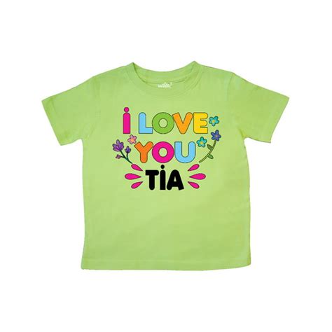 Inktastic I Love You Tia With Flowers Toddler T Shirt