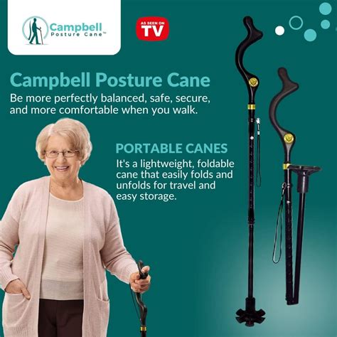 Campbell Posture Cane For Men And Women Walking Canes For Seniors