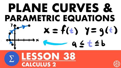 Intro To Plane Curves And Parametric Equations Calculus 2 Lesson 38