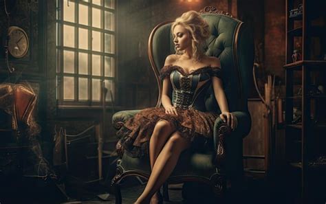 Premium Photo Sexy Goth Girl Gothic Model Alternative Punk Rock Girl In Lingerie Boudoir Shot