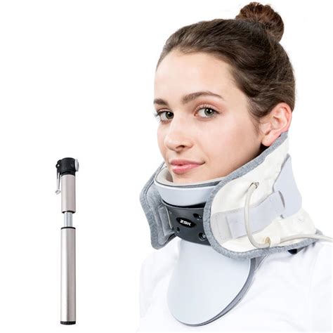 Adjustable Inflatable Cervical Neck Traction Device Reduces Pain For Home Office Use Naked