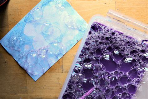 How to make bubble paintings - NurtureStore