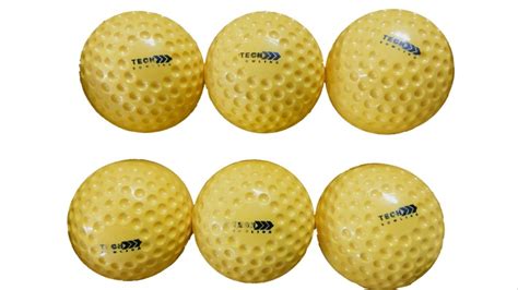 Techbowling Pu Dimple Ball Pack Of 6 Cricket Bowling Machines Ball