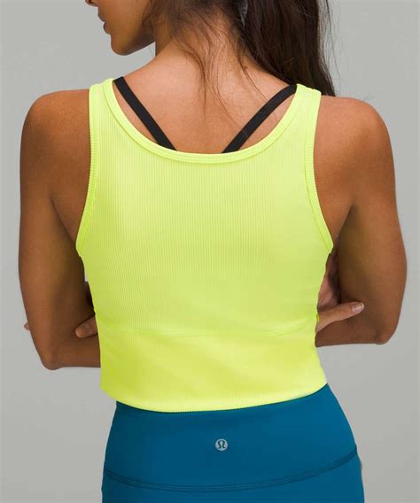 Lululemon Power Pivot Ribbed Tank Top Electric Lemon Lulu Fanatics