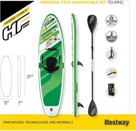 Bestway Hydro-Force Freesoul Tech SUP -lautapaketti, 340 x 89 x 15cm ...