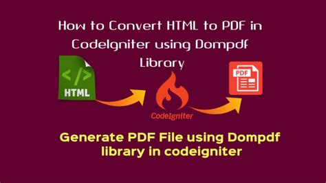 How To Convert Html To Pdf In Codeigniter Using Dompdf Library