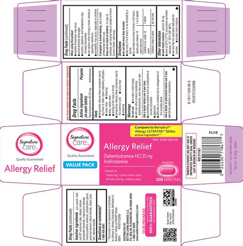 Ndc 21130 329 Allergy Relief Tablet Film Coated Oral