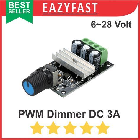 Jual Dimmer DC PWM Motor Speed Controller Dimer Pengatur Lampu LED 3A