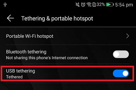 USB Tethering IOS And Android