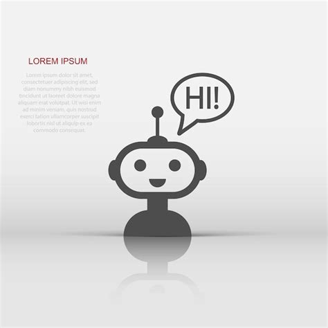 Premium Vector Cute Robot Chatbot Icon In Flat Style Bot Operator