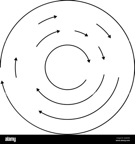 Circular Cyclic Arrows Circle Element Stock Vector Illustration