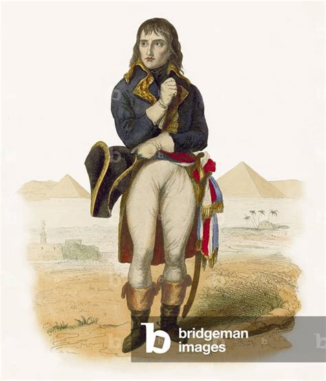 Image Of Le General Bonaparte Coloured Engraving By French School