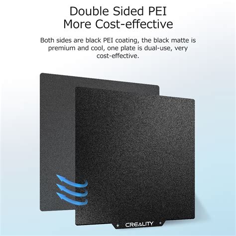 Creality D Double Sided Black Pei Plate Kit X Mm With Textured