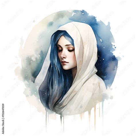 Our Lady Virgin Mary Mother Of Jesus Holy Mary Madonna Vector