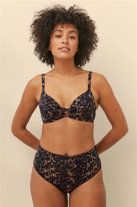 Ellos Vattert bikini BH med bøyler Brun Bikini overdeler Ellos no