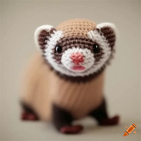 Cute Ferret Crochet On Craiyon