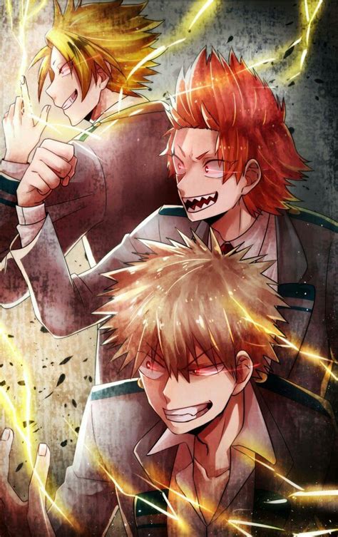 Kaminari Kirishima Bakugou Human Pikachu Hero Academia Characters Hot Sex Picture