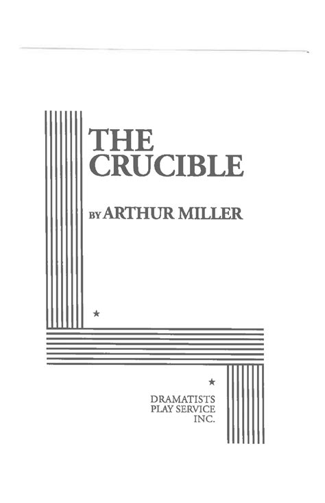 Crucible Script Studocu