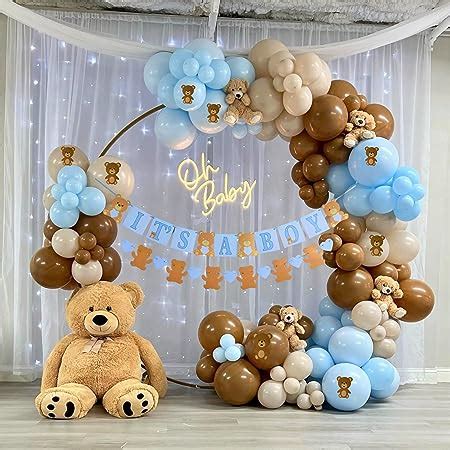 Teddy Bear Baby Shower Decorations For Boy- Bear themed 121pcs Brown