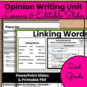 Nd Grade Ccss Opinion Writing Writer S Workshop Unit Plan Tpt