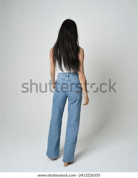 Full Length Portrait Brunette Female Model Stock Photo Shutterstock